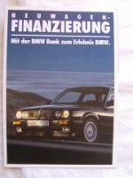 BMW Neuwagen Finanzierung E30 Bank Januar 1988