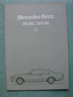 Mercedes Benz C126 380SEC 500SEC Prospekt 1981 Rarität