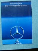 Mercedes Benz Personwagen-Programm 1985 R107 W126 W124 W201