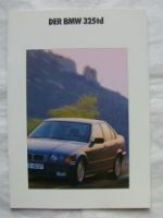 BMW 325td E36 Limousine Prospekt September 1991