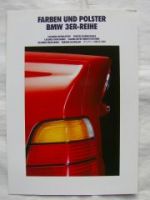 BMW 3er Reihe E36 Farben und Polster März 1992