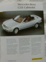 Mercedes Benz CLK Cabriolet W208 Karmann Prospekt