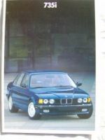 BMW 735i E32 USA Prospekt Septembe 1987 Rarität