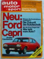 ams 4/1974 Mercedes 280E /8 Dauertest,Ford Capri II