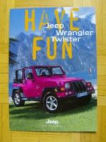 Jeep Wrangler Twister Propekt Rarität NEU 6/1997