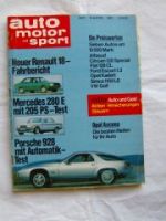 ams 8/1978 Renault 18, Mercedes AMG 280E W123,