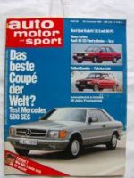 ams 26/1981 Audi 80CD, Talbot Samba,500SEC C126,