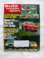 ams 3/1985 Porsche 944 Turbo, VG: 230E W124 vs. 525e E28