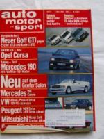 ams 5/1984 Escort XR3i,Opel Kadett D GTE,VW Golf GTi