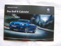 VW Golf R Cabriolet Prospekt Dezember 2012 NEU