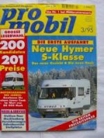 pro mobil 3/1995 Hymer S-Klasse,LMC I 6900,Sprinter Reimo Milano