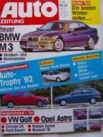 Auto Zeitung 24/1991 VW Golf vs. Astra F vs. Escort CLX vs. Sunn