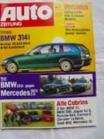 Auto Zeitung 9/1991 BMW 325i E36 vs. 190E 2.6 W201,BMW Z1