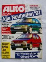 Auto Zeitung 1/1991 280SE-600SEL W140,Porsche 968,Senator 4.0i