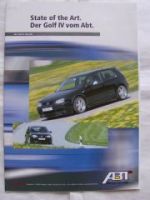 Abt VW Golf IV Juli 2002 Prospekt
