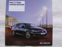 Lexus CT 200h Limited Edition Prospekt Oktober 2012 NEU