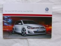 VW Golf VII GTI & GTD Prospekt Mai 2013 NEU