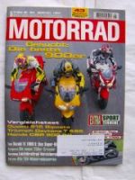 Motorrad 5/1997 Ducati 916 Biposto vs. Triumph Daytona T595