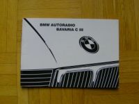 BMW Autoradio Bavaria C3 8/1991 Anleitung
