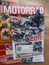 Motorrad 23/2010 Triumph Speed Triple,Ducati 1198SP,Triumph Tiger 800,Victory Cross Roads,IDM-KTM RC8 R,