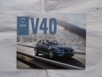 Volvo V40 Prospekt +Zubehör 5/2013 NEU