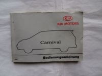 Kia Carnival Bedienungsanleitung 2001 Deutsch