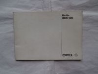 Opel CDR 500 Betriebsanleitung April 1998