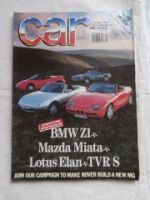 car 4/1990 BMW Z1 vs. Mazda Miata vs. Lotus Elan vs. TVR S,
