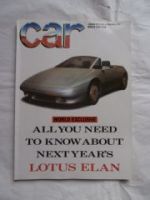 car 3/1988 Lotus Elan,Fiat Tipo, Audi 100,Lincoln Continental,Ma