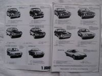 Leyland Kurzinformation Mini +Special,Allegro,Spitfire,Jaguar XJ