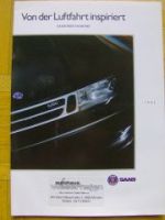 Saab 9000/900 Von der Luftfahrt inspieriert 1992 Prospekt