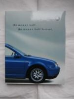 VW Golf4 +Variant Typ 1J Mai 2001 Buch Werbung Rarität