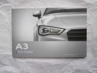 Audi A3 +Sportback +S3 Typ8V Prospekt Oktober 2013 NEU