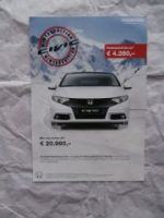 Honda Civic WinterEdition Oktober 2013 Prospektblatt