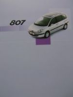Peugeot 807 4/2002 Prospekt NEU