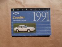 Chevrolet Cavalier Owner&#180;s Manual 1991 USA Englisch