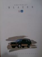 Chevrolet Blazer Prospekt Modlljahr 1993 Rarität