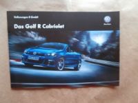 VW Golf7 R Cabriolet Mai 2013 Prospekt NEU Rarität