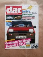 deutsche automobil revue 10/1982 Porsche 911 Cabrio,Opel Corsa A