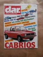 deutsche automobil revue 4/1982 VW Derby, Volvo Ritmo 125TC