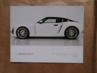 Roding R1 Prospekt 2014 Rarität Sportwagen Deutsch