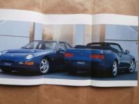 Porsche 968 (Tiptronic) Prospekt Englisch +Rechtslenker 8/1991