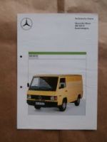 Mercedes Benz 100D Kastenwagen Techn.Daten Februar 1986