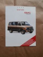 GMC Truck Safari 1990 SLT SLE SLX Brochure USA 1989