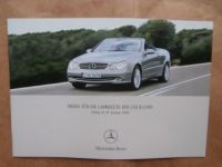 Mercedes Benz CLK-Klasse Cabriolets BR209 31.Januar 2005