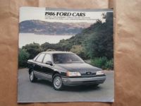 Ford Cars 1986 Brochure Taurus Thunderbird Tempo Escort Mustang