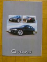 G-Power Prospekt BMW E46 E53 E39 Z3 Coupe E36/8 NEU