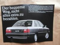 Audi 100 Komfort Typ44 Prospekt September 1989 Rarität NEU