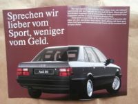 Audi 100 Sport Typ44 Prospekt September 1989 Rarität NEU