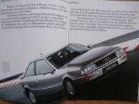 Audi Coupé Typ 89 +quattro Prospekt Januar 1990 Rarität